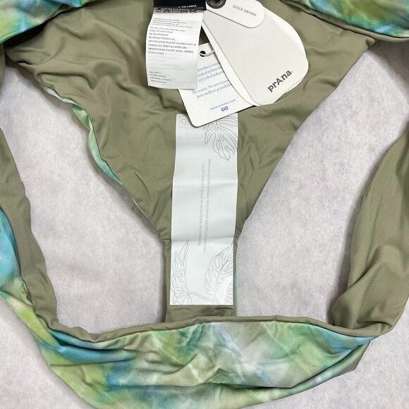 prAna Bikini Bottom Womens Size XL Blue Green Cheeky Low Rise Reversible Swim - Picture 7 of 15